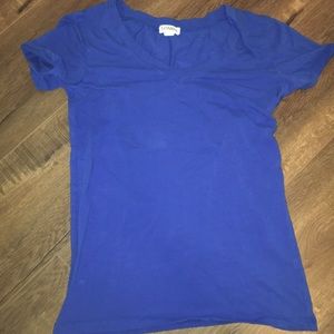 Blue v-neck tee